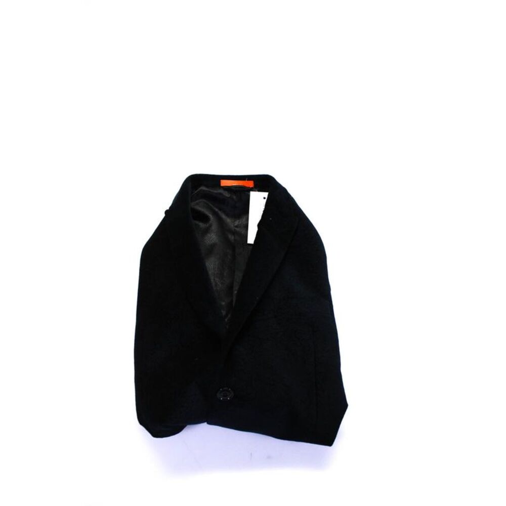 Tallia Boys Black Paisley Cotton Two Button Long Sleeve Blazer Jacket Size 18R